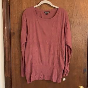 Express Small long sleeve blush lined sweater